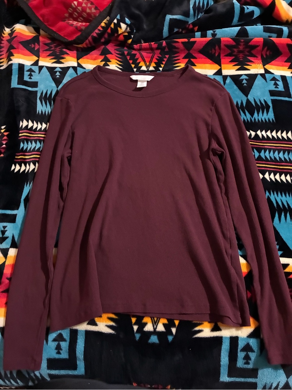 H&M Women's Long-Sleeve Crewneck Sweater - Plum Burgundy